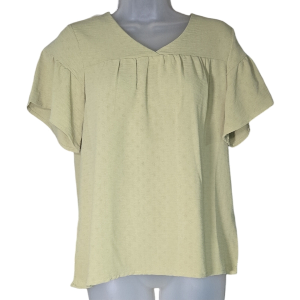 Wonderly Womens XS Blouse NWT Sage Easter Spring Summer Church Preppy Classic